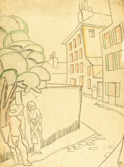 Una calle en Montmartre de Juan Gris